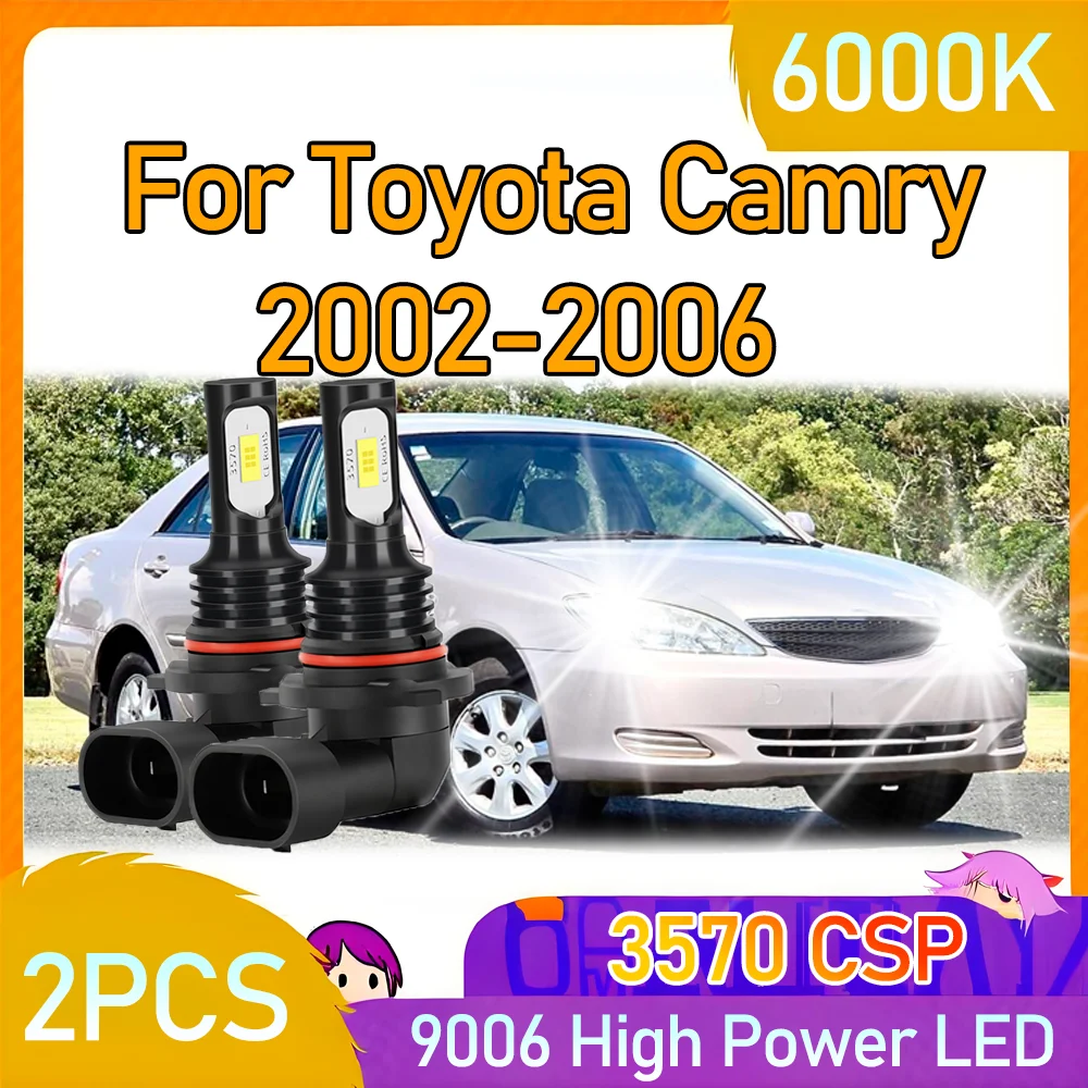 

2X 90W HB4 9006 Auto Fog Lamps 20000LM High Power Fog Lights 360 Degree Lighting 6000K Plug And Play For Toyota Camry 2002-2006