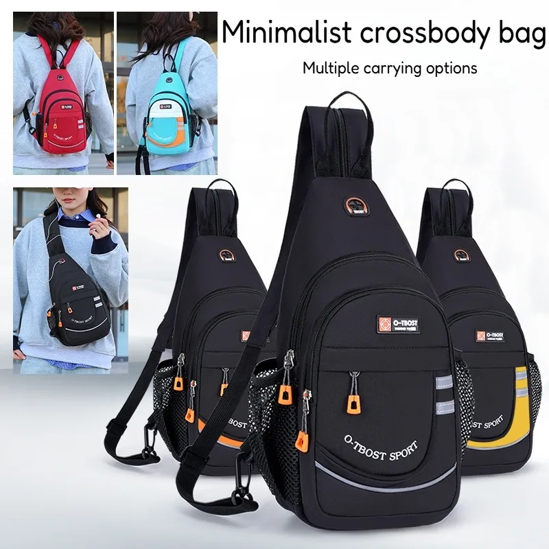 Bolsa de ombro de viagem multifuncional masculina portátil crossbody saco de peito durável confortável saco prático para todas as estações