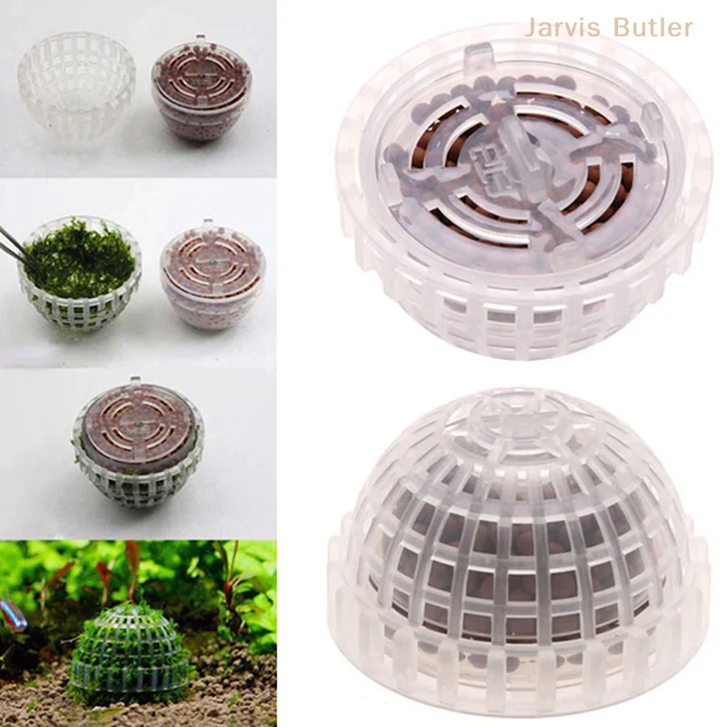 

1pc Plastic White Aquatic Pet Supplies Decorations Aquarium Moss Ball Live Plants Filter Pet Decor