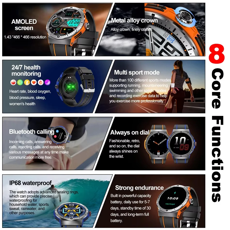 For Huawei Smart Watch Bluetooth Call NFC Mens Watch GPS Track Outdoor Watch Heart Rate Monitor Smartwatch For Woman New 2025