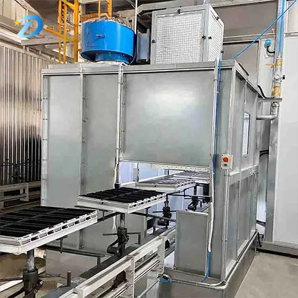 OEM Robotic Coating Line Electric Cooker Inner Pot 6-Axis Robots Precision Spray Automatic Cleaning Color Change MES