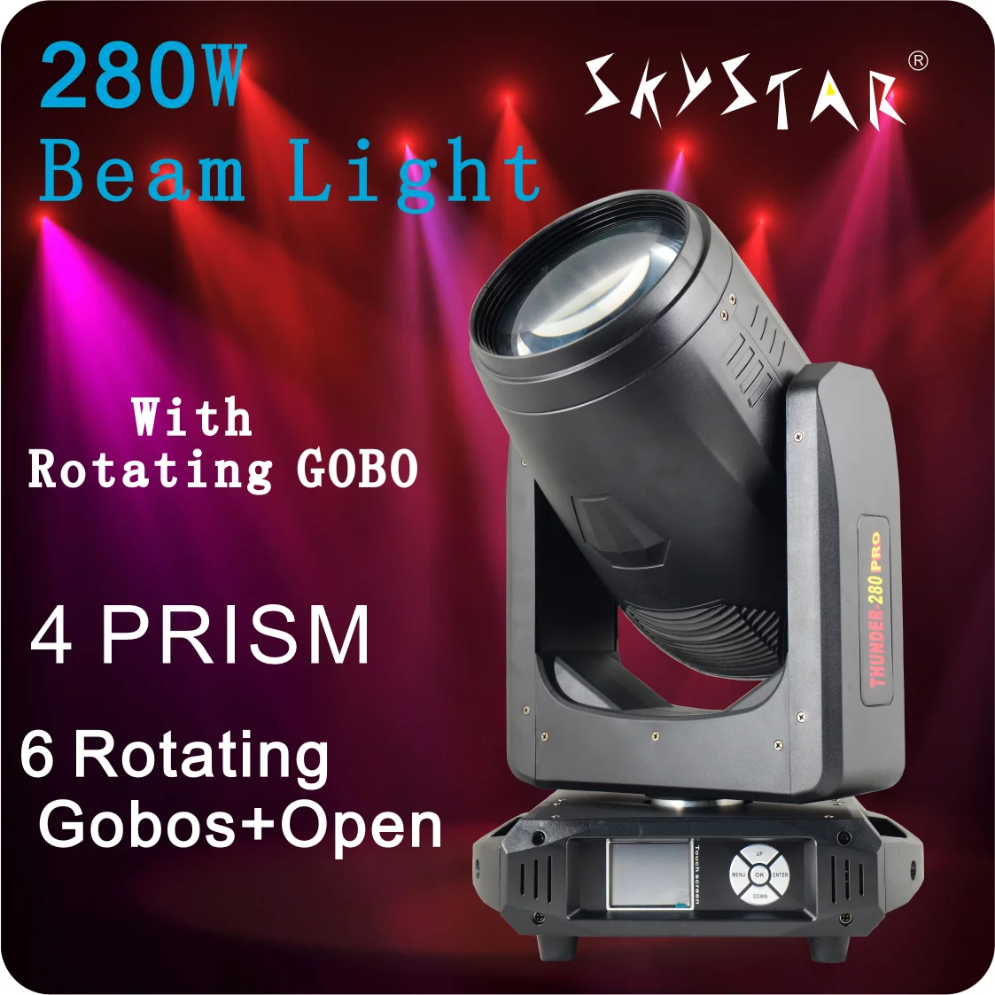 

280W LED /380W Beam Moving Head Light Dmx 512 Control KTV DJ Bar Stage performance theater