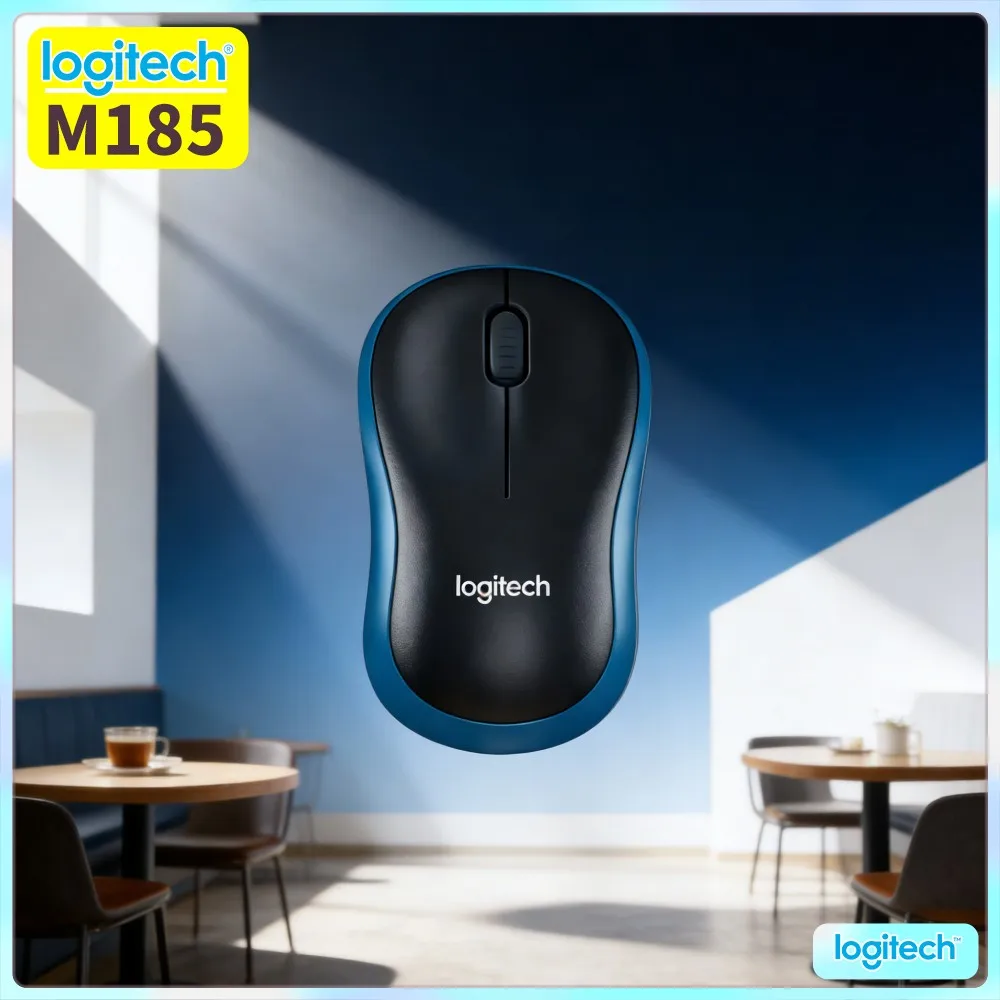 Logitech M185 Wireless Mouse With Nano USB Receiver 2.4Ghz 10M Range 1000 DPI 12-Month Batter Auto-Sleep Energ-Saving