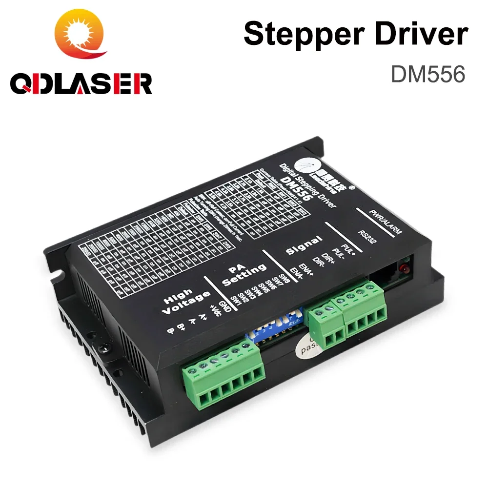 

QDLASER Leadshine DM556 2 Phase Stepper Driver 20-50VAC 0.5-5.6A 7-16mA