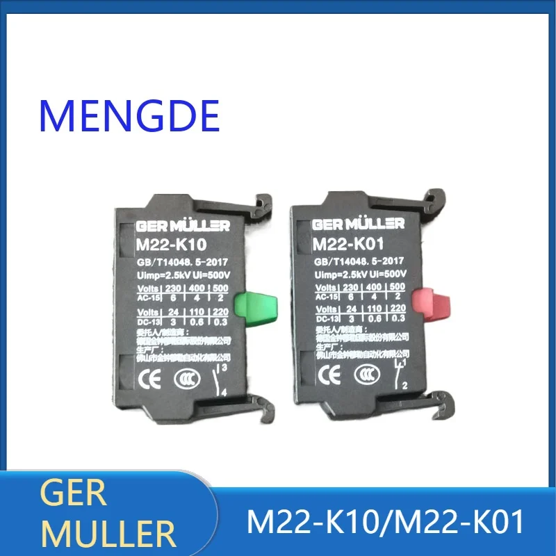 

10PCS GER MULLER M22-K10 M22-K01 Contact Module Normally Open or Normally Closed Contactor