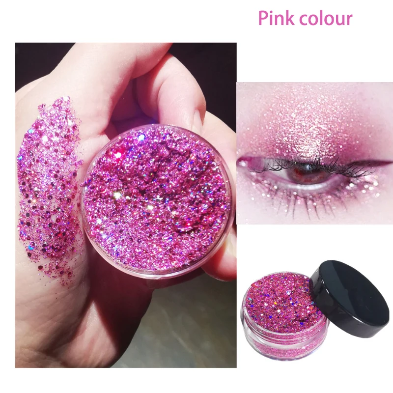 جل لامع لامع، جل لامع بالترتر مع فرشاة، مكياج لامع يدوم طويلاً لظلال العيون وشعر الجسم والوجه وتزيين المكياج #6