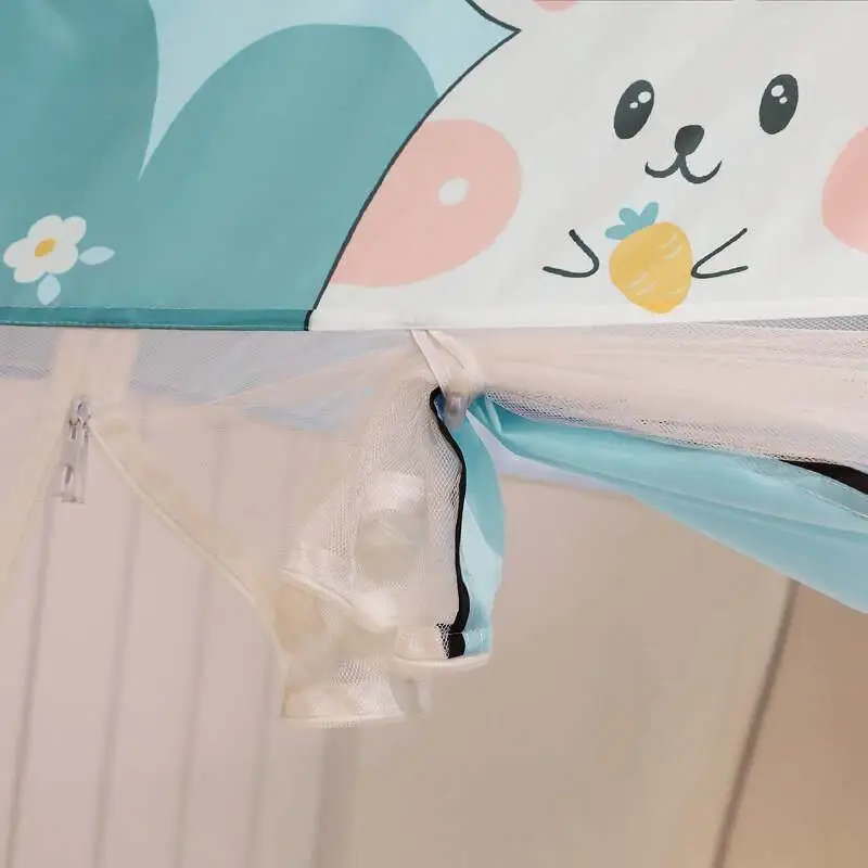 New Model Mongolian Tent Mosquito Net Breathable No Installation Required Bedroom Use Child Safety Three Door Zipper Design