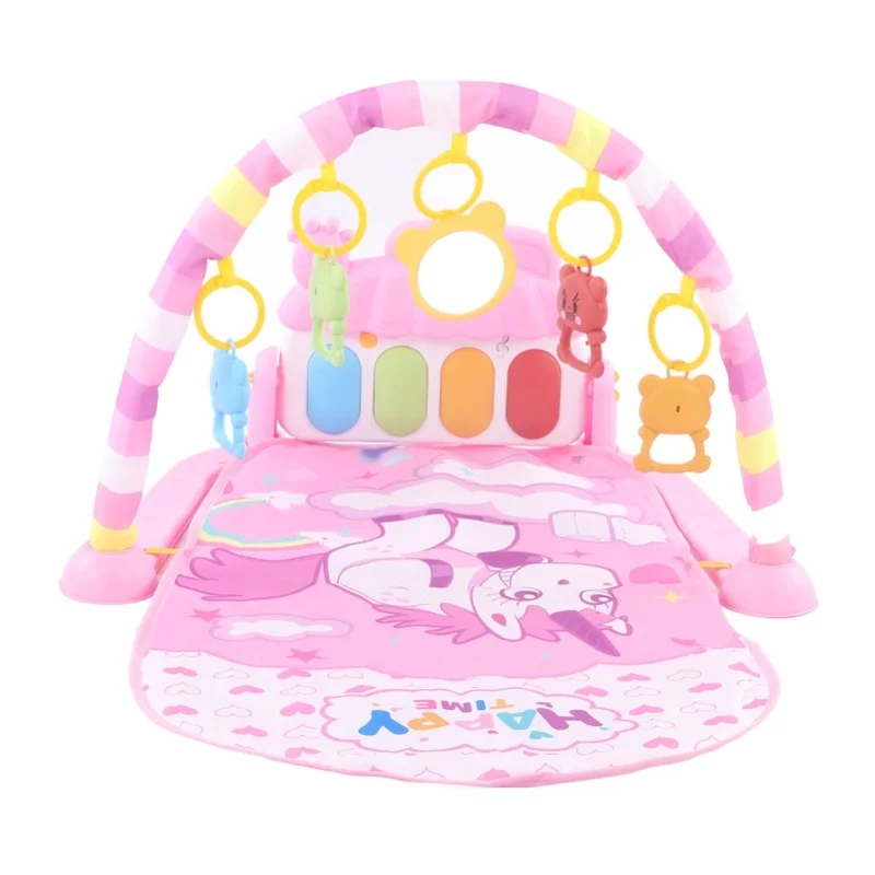 

Baby Playmat Piano Smart Stage Detachable Musical Education Infant Playmat Piano For Fitness Pink