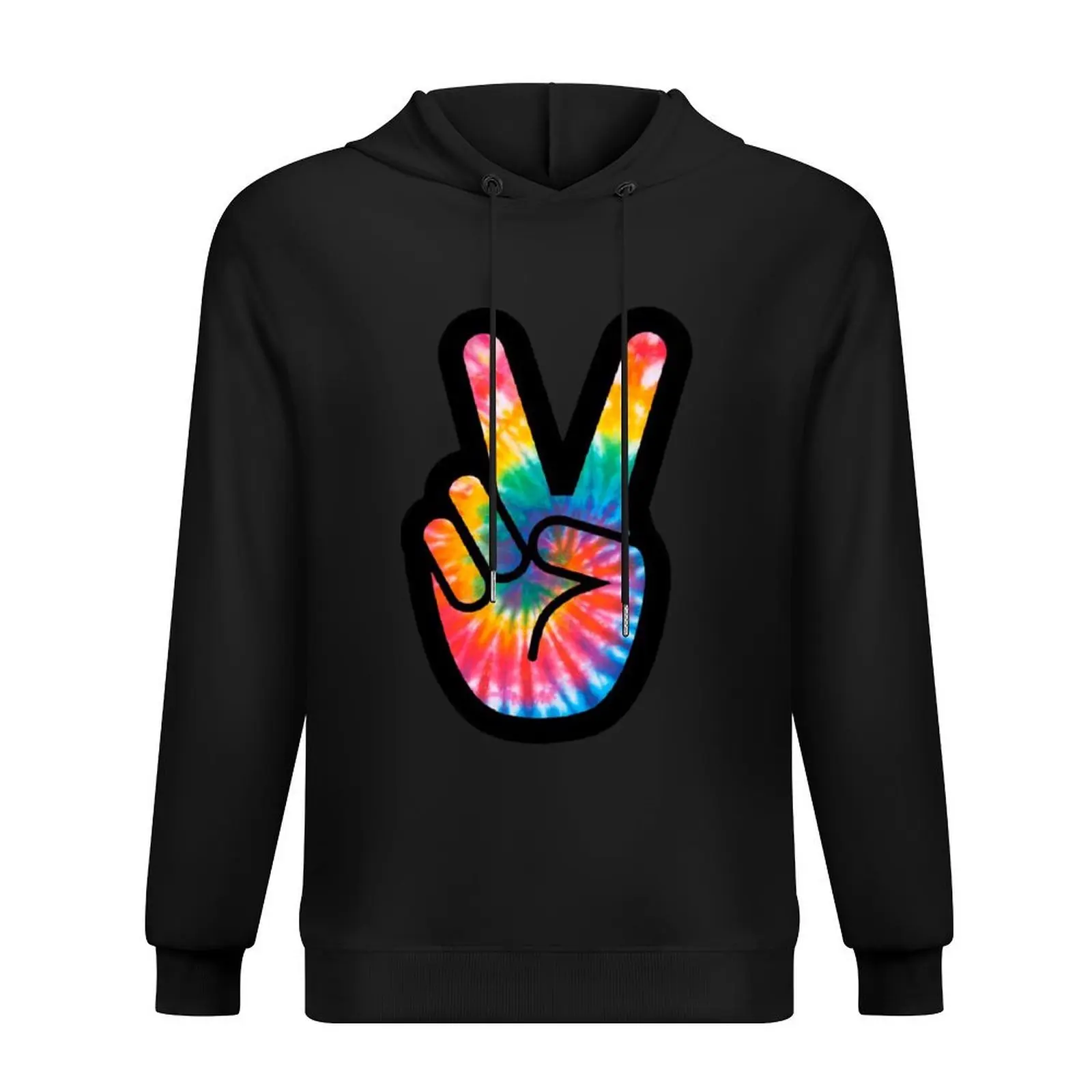 

Rainbow Tie Dye Peace Sign Hoodie men's sweat-shirt autumn clothes japanese style autumn hoodie