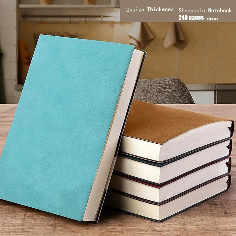 Verdikte A5 A6 B5 Business Pu Notitieblok Schapenvacht Student Stationaire Notebook Lined Daily Planner Notebook Journal