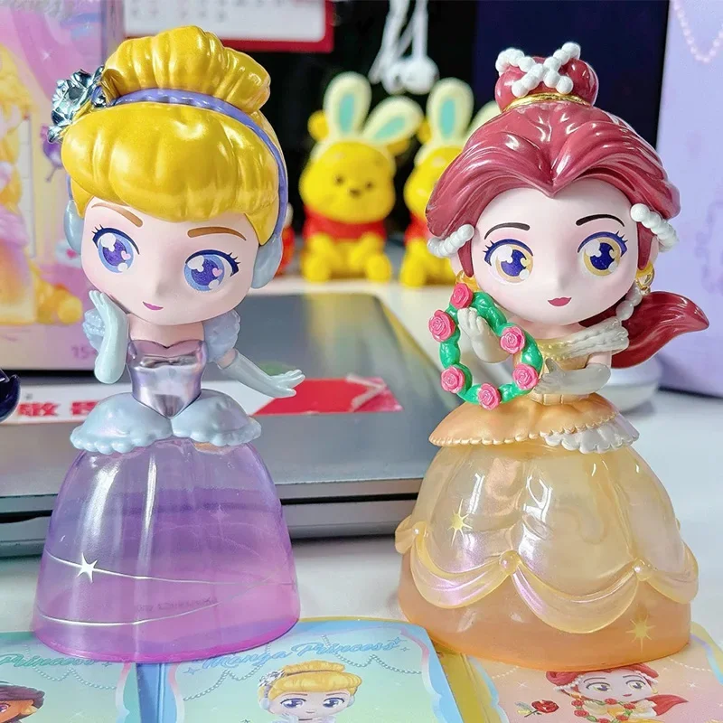 Blind Box Disney Manga Princess Mystery Box Saving Pot Snow White Ariel Belle Merida Action Figure Surprise Guess Bag Kids Gifts