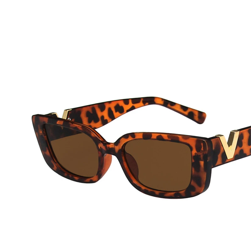 Gafas De Sol rectangulares Vintage para mujer, anteojos De Sol con montura pequeña De diseñador De marca, gafas cuadradas clásicas para mujer, UV400