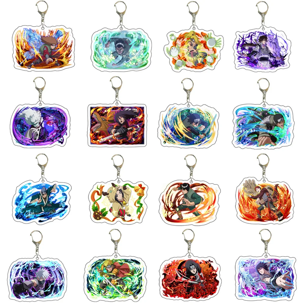 Naruto Anime Zubehör Uchiha Itachi Madara Minato Namikaze Uzumaki Acryl Schlüsselanhänger Anhänger Schmuck Freunde Mädchen Geschenk
