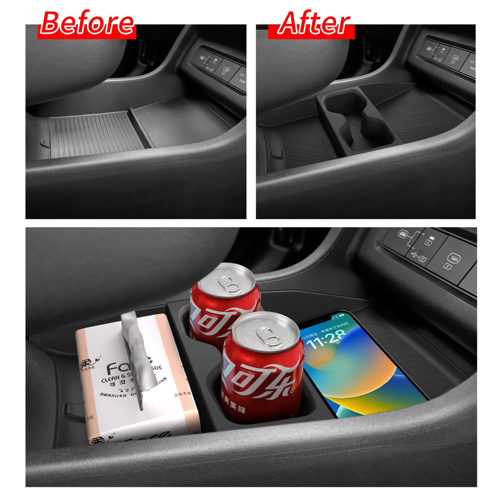 

for Hyundai Tucson NX4 2025 2026 Car Armrest Box Storage Central Control Container Auto Hyundai Tucson 2025 Accessories