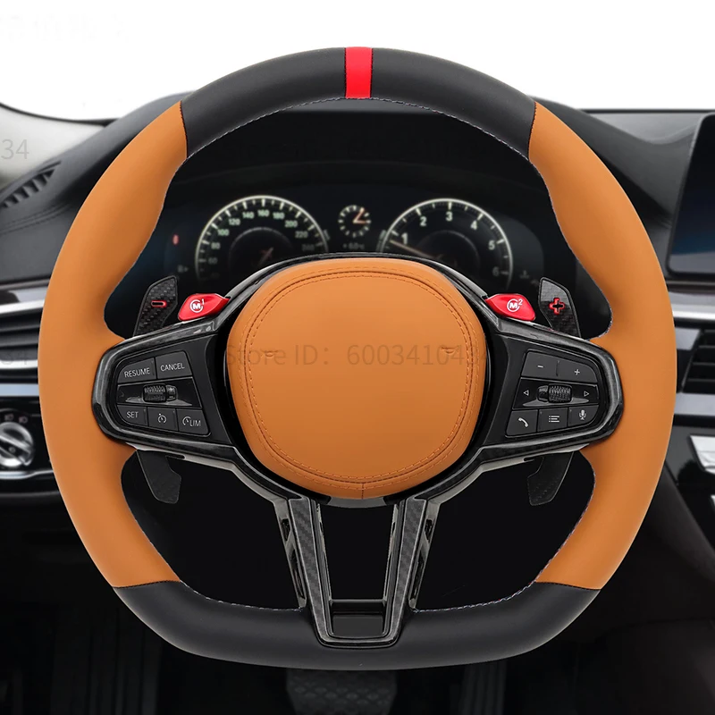 

Nappa Leather steering wheel with Airbag fits for BMW F40 G42 F44 G30 G38 G32 G11 G12 Car Accessories old to new upgrade