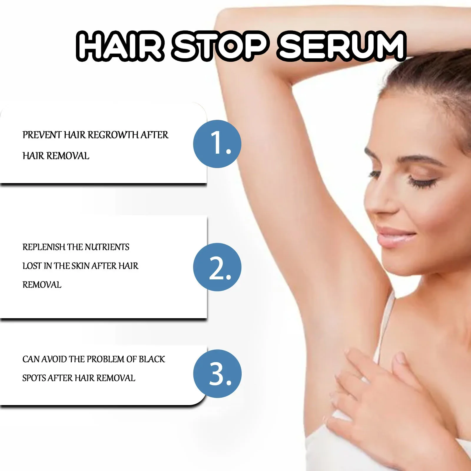 Sérum d'inhibition des cheveux en continu pour femme, soulage les ati elles, les jambes, les bras, agitation la croissance des cheveux, hydratant indolore, dépilatoire, soins de la peau du corps