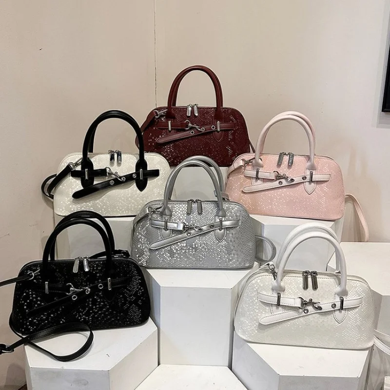 

Elegant Minimalist Commuter Tote Bag Casual Messenger Purse For Women Paris Inspired Solid Color