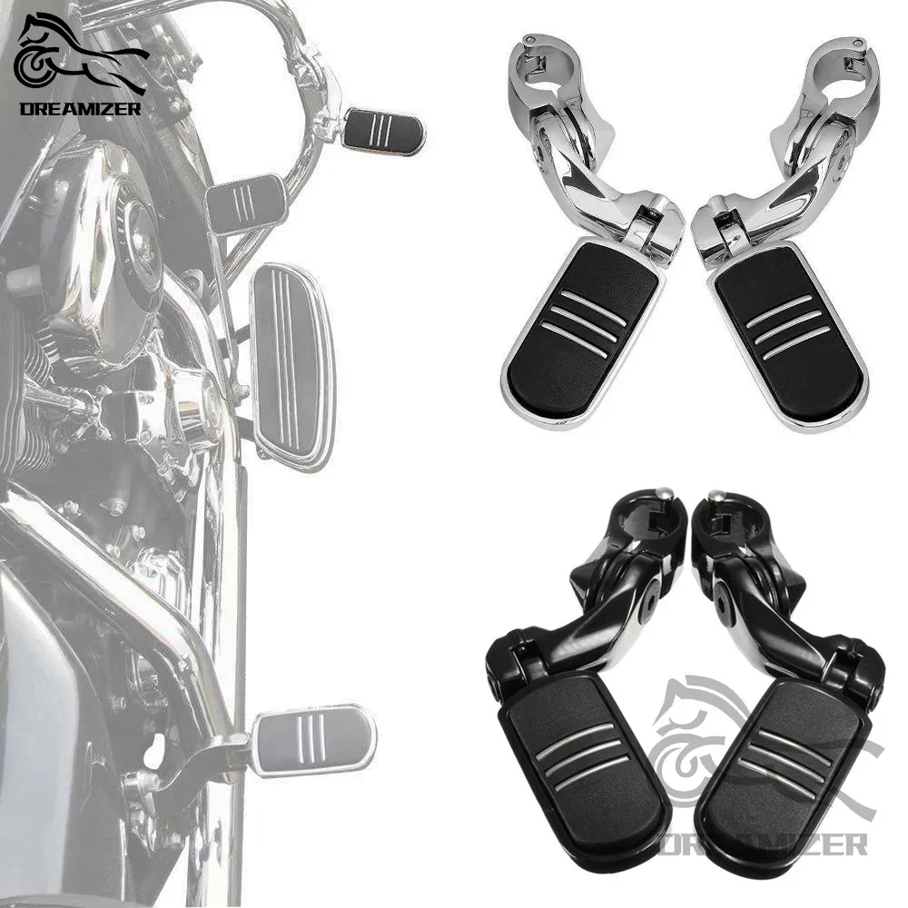 

1 Pair 32MM 1-1/4" Motorcycle Engine Guard Highway Pegs Footpeg Kit For Harley Davidson Streamliner Touring Road Glide