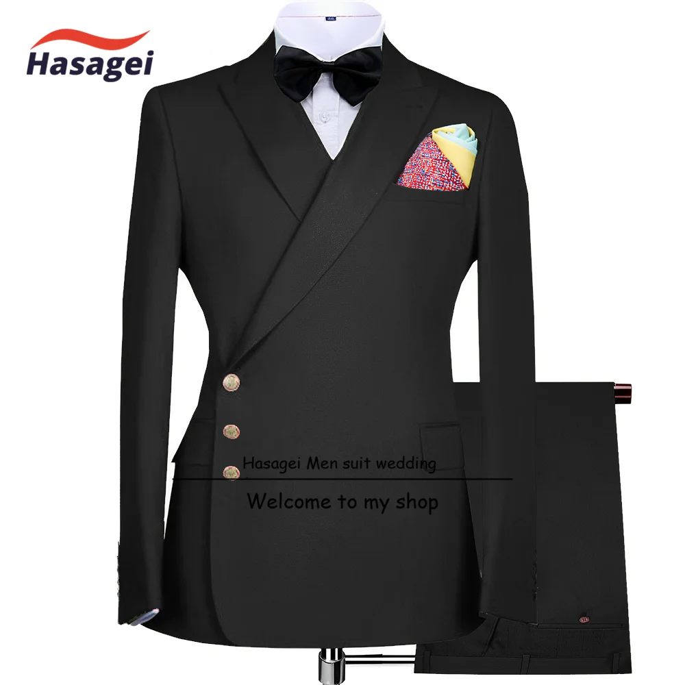 2023 New Men's Suit Jackets and Pants 2-piece Set Elegant Wedding Tuxedo Blazer for Homme Custom Clothes