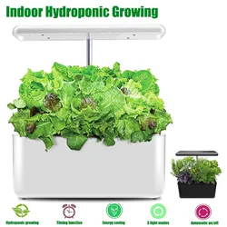 Bomba de água Smart Hydroponics Growing System Kit para jardim interior, 7 pods, Timing automático com altura, Luzes LED ajustáveis crescem