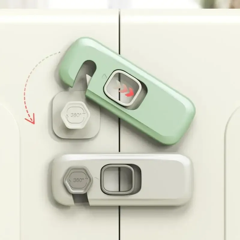 1/2/3PCS Child Proof Refrigerator Locks Cabinet Lock Fridge Locks for Kids Safety Baby Freezer Door Latches with Adhesive Tape