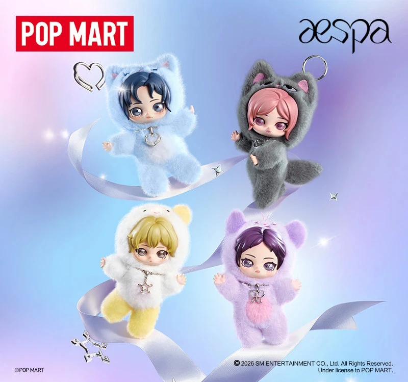 POP MART Aespa ソフトぬいぐるみペンダント ブラインドボックス