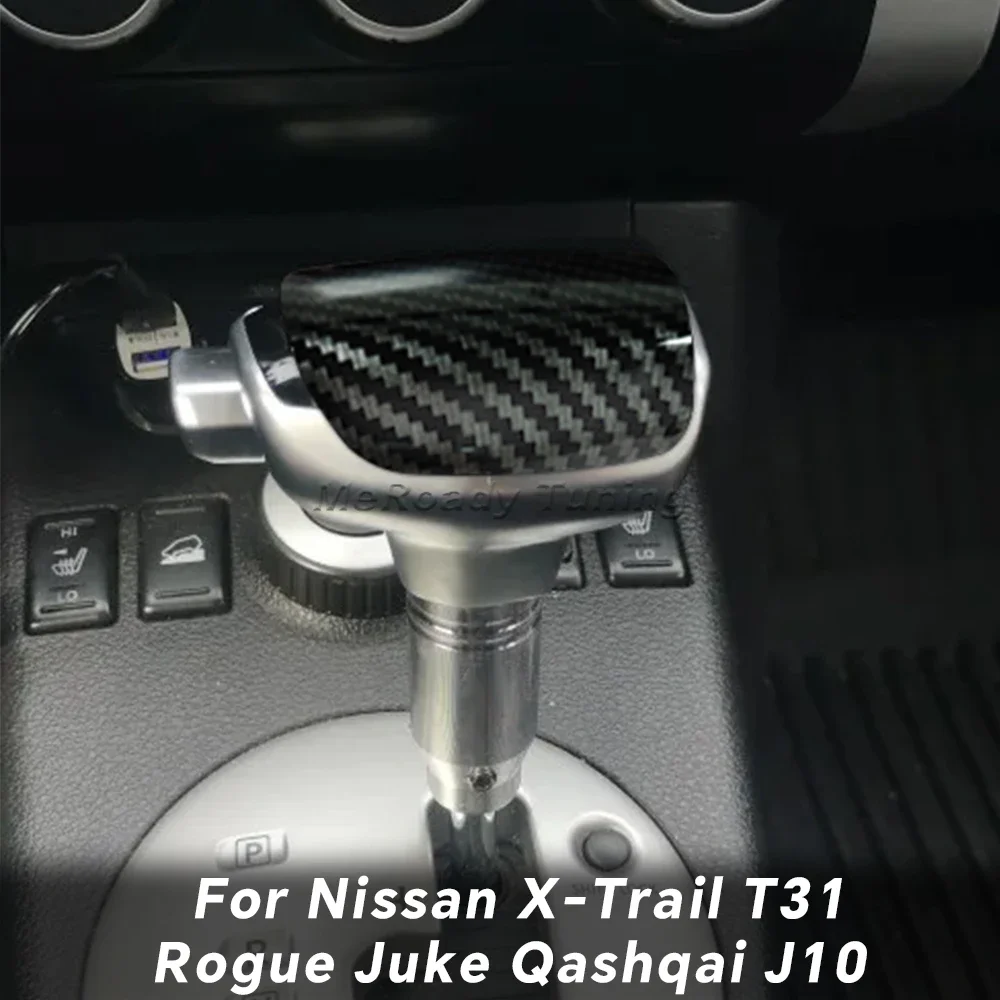 Carbon Fiber Painted Gear Shifter Auto Shift Lever For Nissan Xtrail Rogue T31 Qashqai J10 Juke 2011 2012 Car Accessories