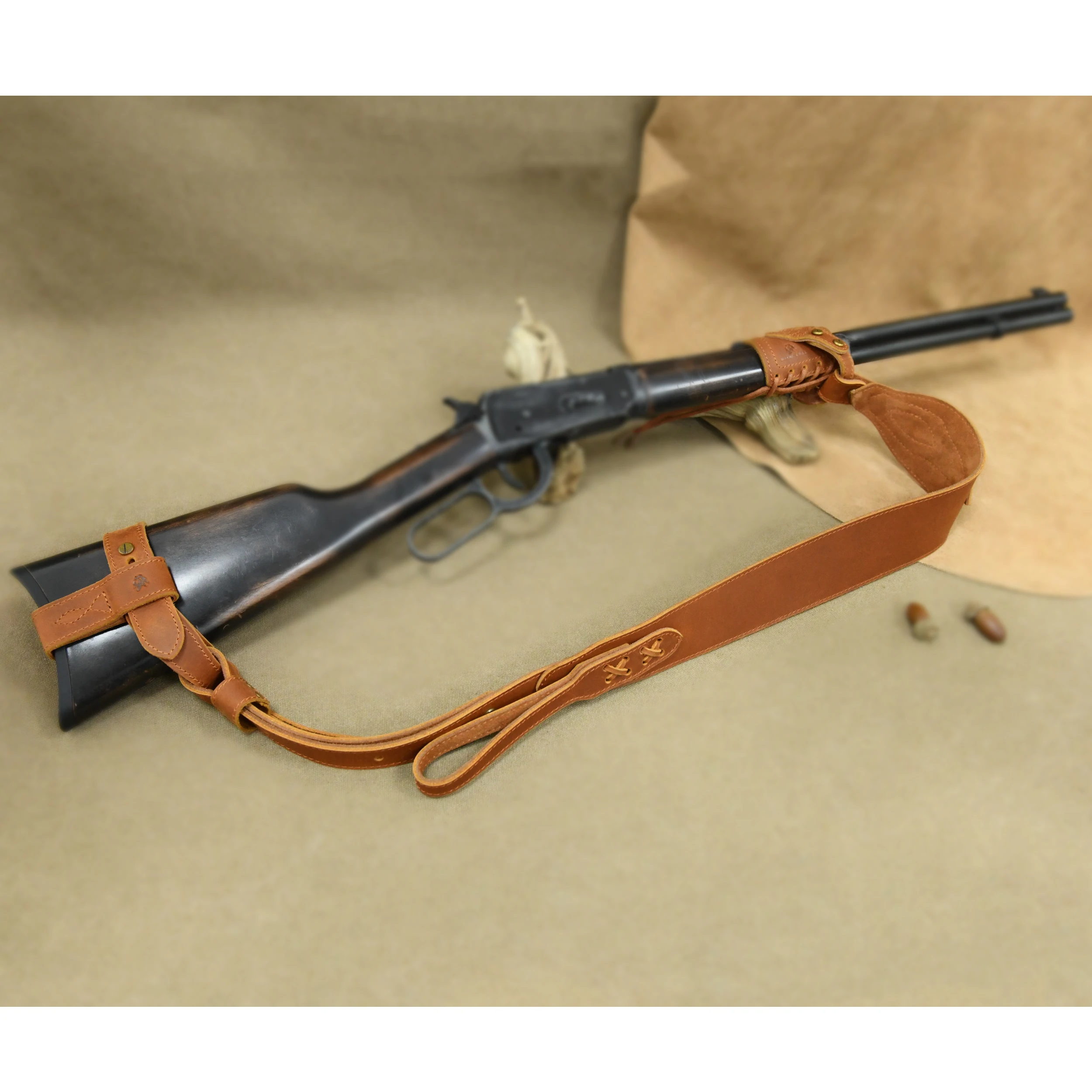 Hunting Leather No Drill Gun Barrel Mount + Rifle Harness Buttstock Holder + Shotgun Sling Gun Belt