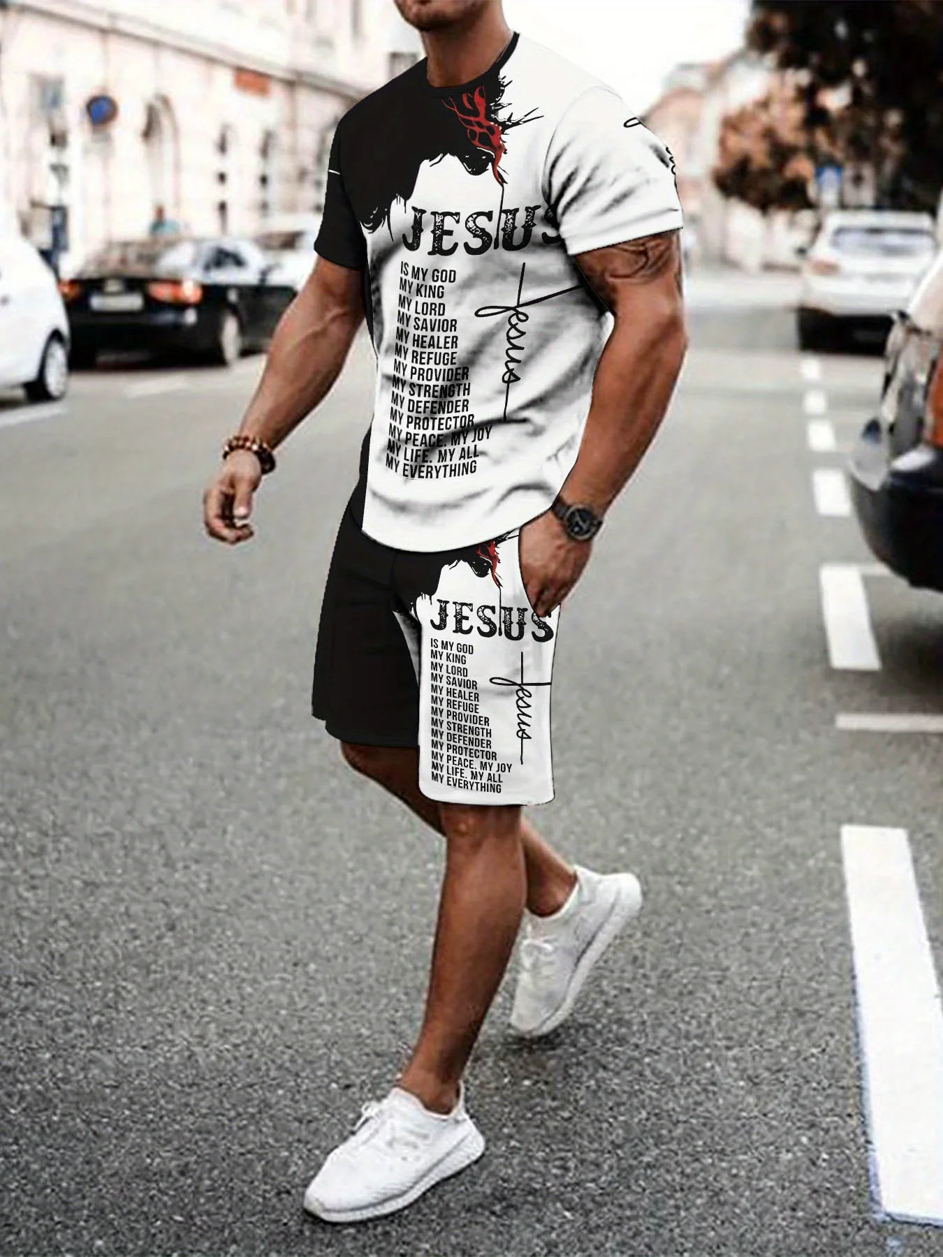 Summer 2025 New Men's Suit 3D Printed Soft And Breathable Casual Wear Outdoor Wear Ensembles De Sport Tracksuit
