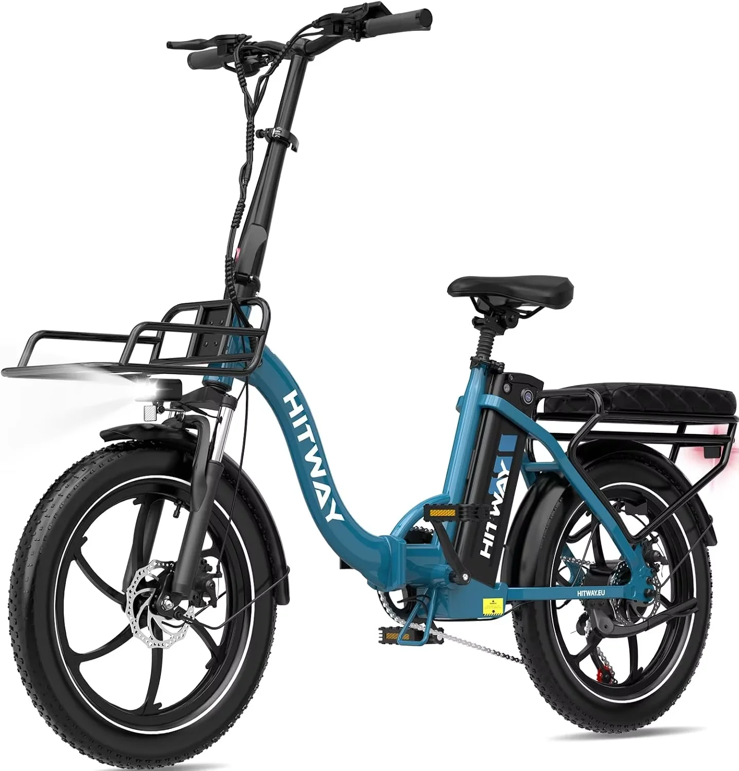 HITWAY elektrische fietsen bk6sl1-36v15.6ah, 250W E Bike-motor, 70 km autonomie, 7 versnellingen, opvouwbaar, APP-bediening