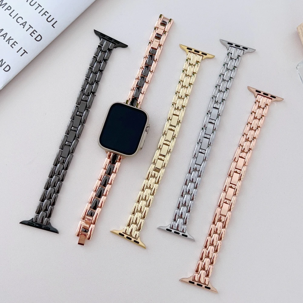 

For apple watch ultra 49MM Bracelet For Apple Watch Band 44mm iwatch 8 7 SE 6 5 4 3 Women's Stainless Steel Band 41mm 45mm 42mm