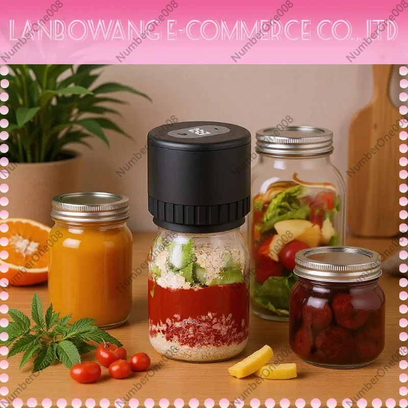 Electric Vacuum Sealer Machine for Food, Handheld Portable Automatic Mason Jar Vacuum Sealer for Kitchen Food Storage
