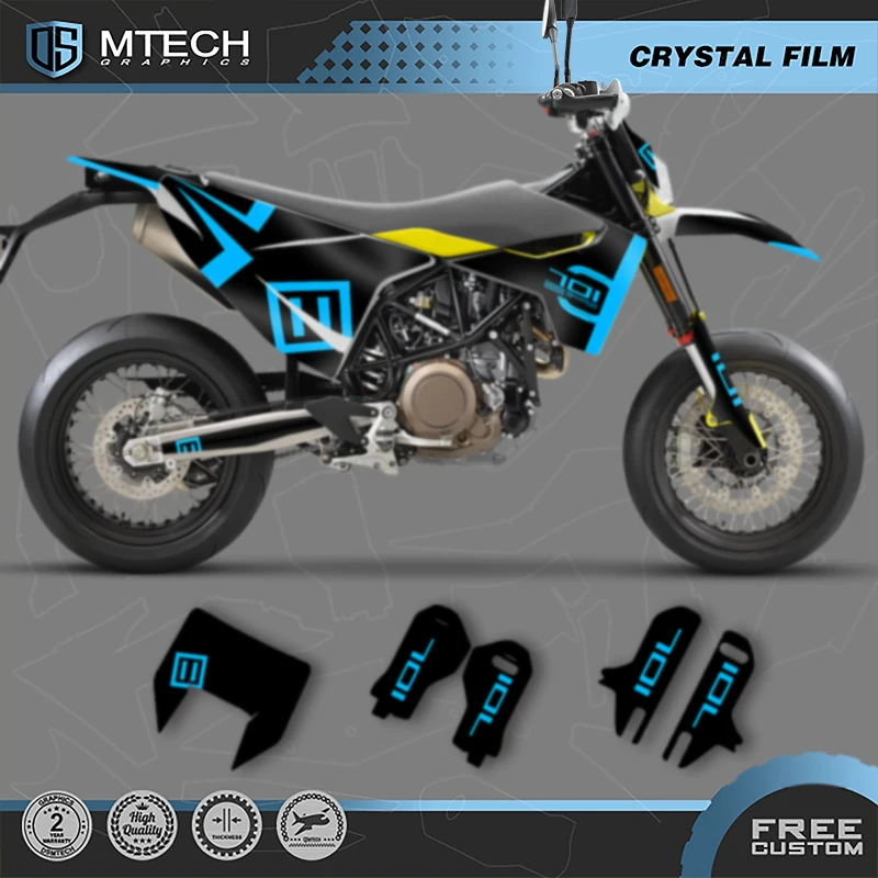 

DSMTECH Custom Team Graphics Decals Stickers Kits for Husqvarna 15-20 701 SUPERMOTO ENDURO 2015-2017 2018 2019 2020 023