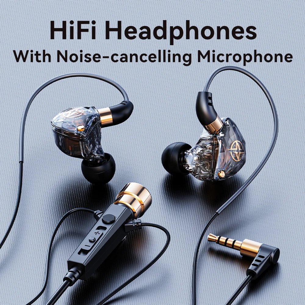 

EARDECO 3.5mm Wired Headphones Bass with Microphone Hifi Gaming Noise Cancelling Earphone Earbuds Stereo Music Headset for Phone