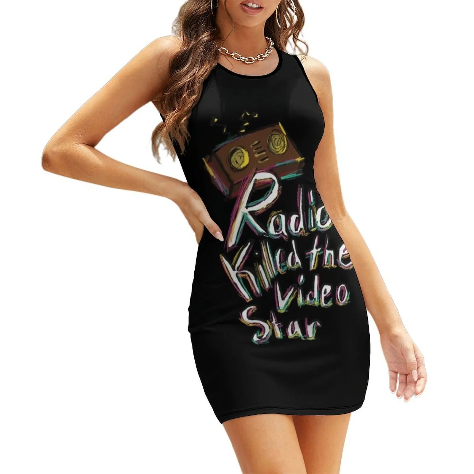 

Radio Killed The Video Star Sleeveless Sundress summer woman dress 2025 women dresses dress for women Female clothing