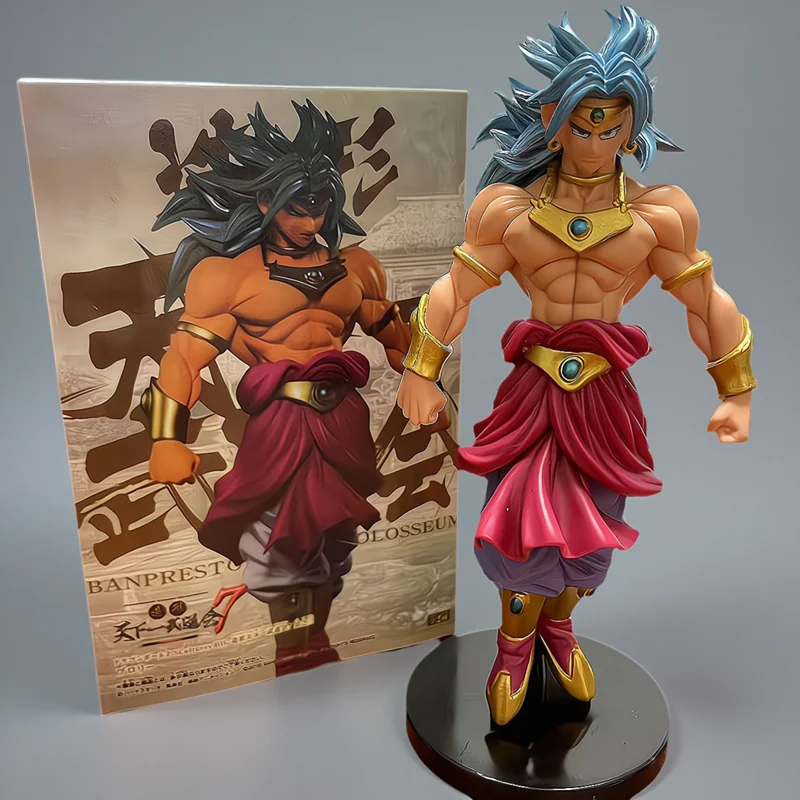 20cm Dragon Ball Figure Broli Super Saiyan Standing Posture Blue Hair Collection Toy Pvc Action Model Dolls For Kids Xmas Gifts