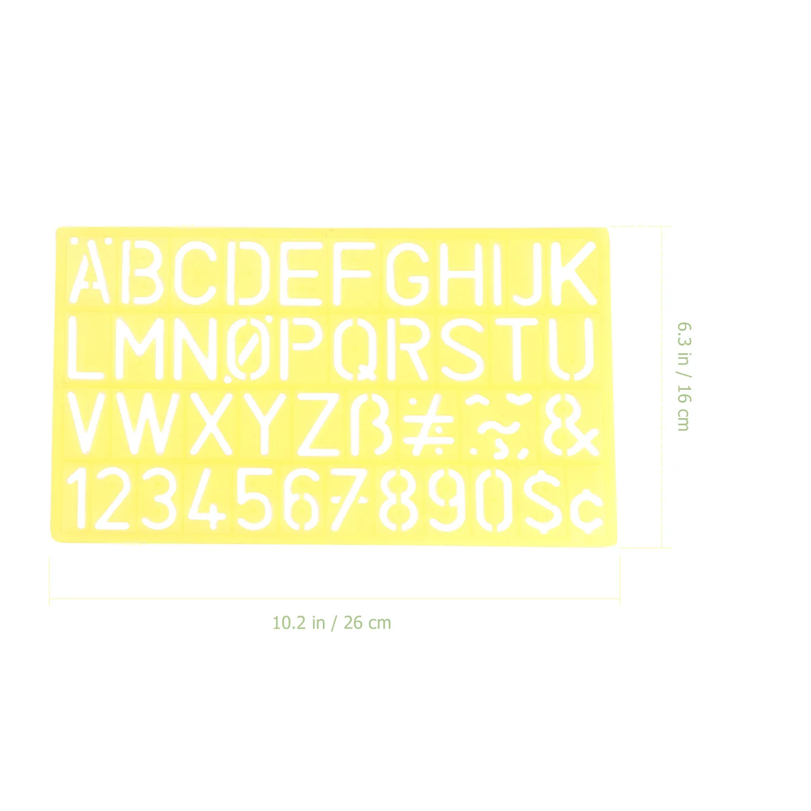 4Sets Reusable Plastic Letter Digital Template Ruler for DIY Art Painting Scrapbooking School Projects Gift Cards
