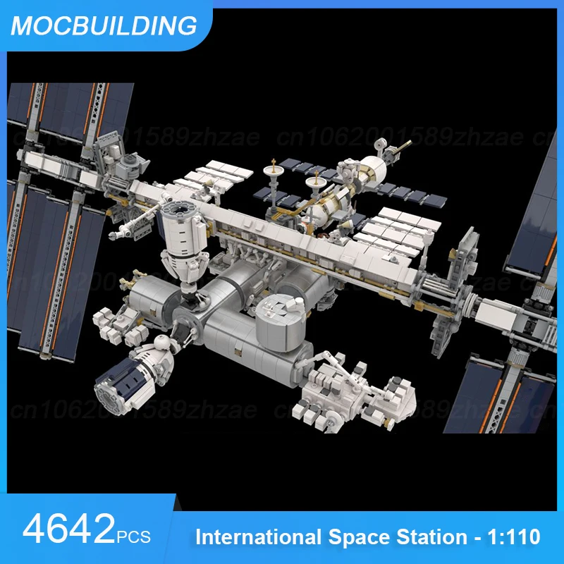 

MOC Building Blocks International Space Station 1:110 Scale Historical Timeline 2021 DIY Assemble Bricks Display Model Toys Gift