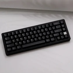 Black Glitter Keycap Set 114 Keys Cherry Profile ABS Custom Fit 60%-108% Peripheral Keycaps for Mechanical Keyboard Accessories