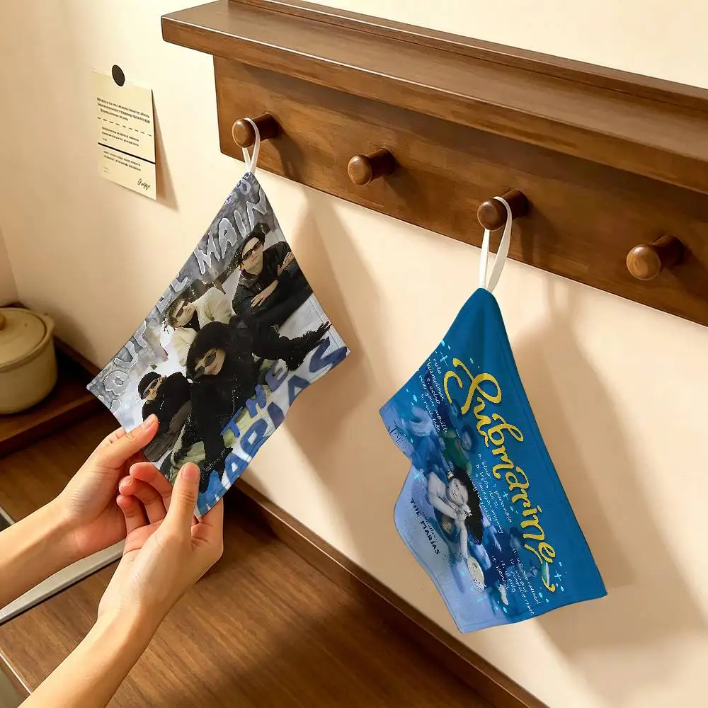 American Indie Pop Band The M-Marias  Polyester Cotton Hanging Kitchen Towel, Soft Hand Wiping Towel, Reusable for Kitchen Home