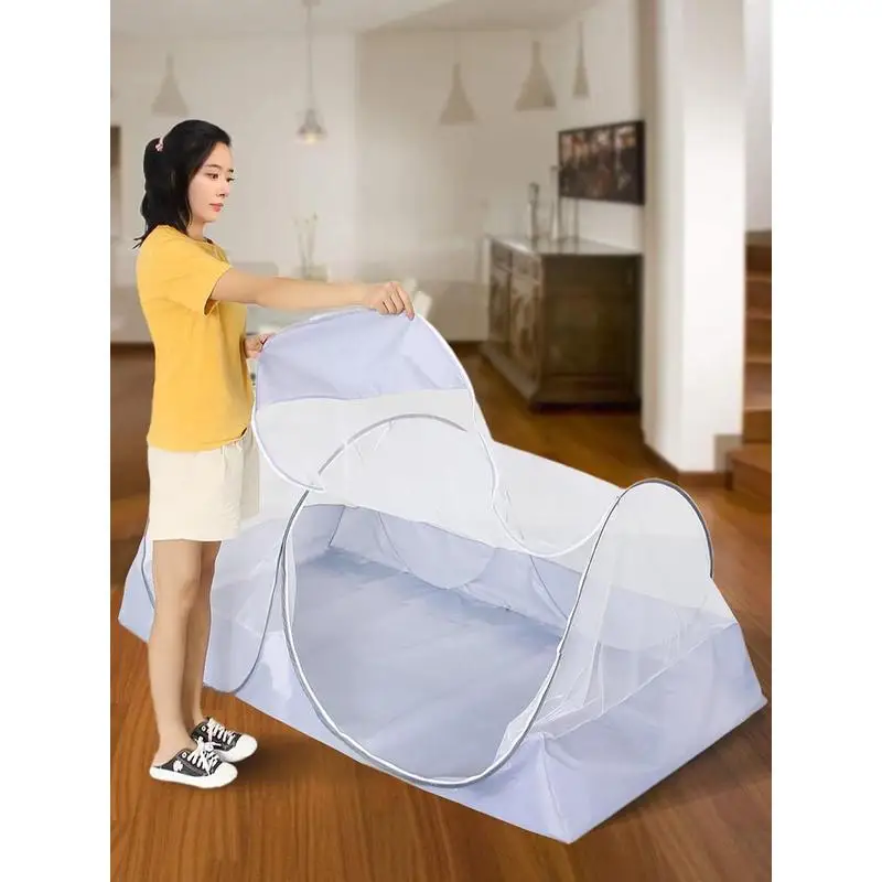 

Портативная складная москитная сетка для односпальной кровати, не требующая установки, для путешествий, командировок, офиса, студенческих общежитий