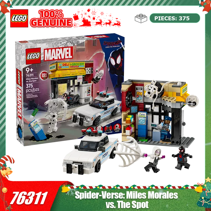 

LEGO Building Blocks 76311 Spider Man Miles Morales Battle Spots Collar Assembled Building Blocks Children's Toy Gift