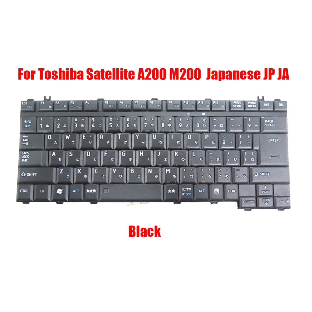 

Japanese JP JA Laptop Keyboard For Toshiba Satellite A200 A300 M200 M300 M500 L300 L305 9J.N9082.00J NSK-TA00J G83C000822JP