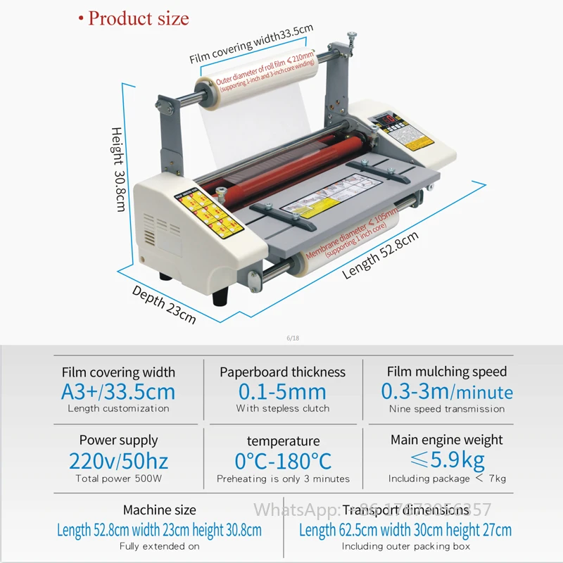 110V/220V 9350t a3 Heißkalt walzenl amini maschine Vier walzen Laminator Laminator High-End-Drehzahl regelung Thermo laminator