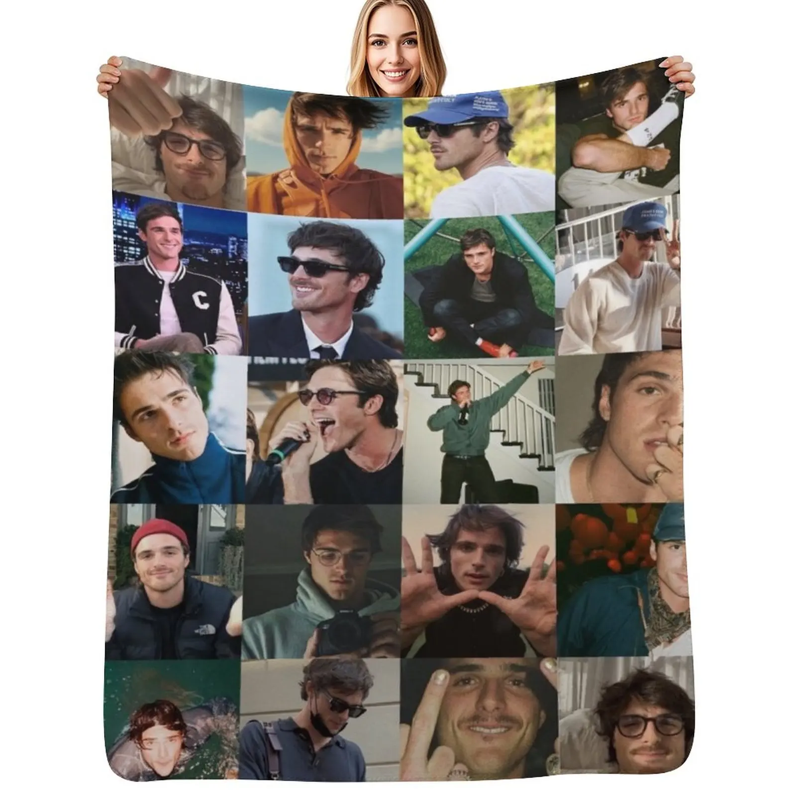 Jacob Elordi Throw Blanket Designers Luxury Designer anime Hairy For Baby Soft Big Blankets
