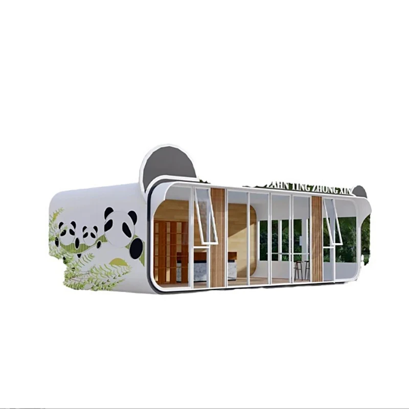 Durable Steel Structure Apple Capsule House Tourist Area Recreational villa Modern Manufactured Homes One Bedroom Modular Home