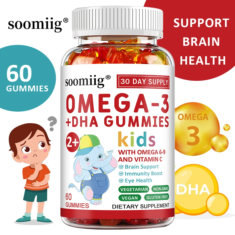 Omega 3 6 9 Capsules for Kids Skin Beauty Eyes Brain Immune Health Hormone Balance Fishing Nutrition Dietary Supplement