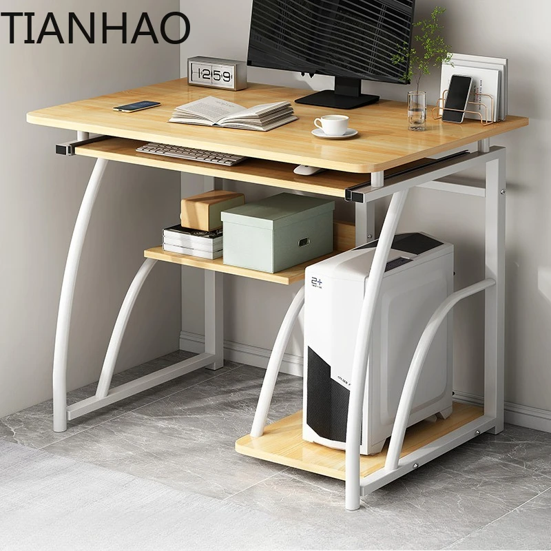 Metal Computer Desks for Gaming Room Game Desk with Host Position Simple Solid Materials Multifunctional Reading Desk for Room