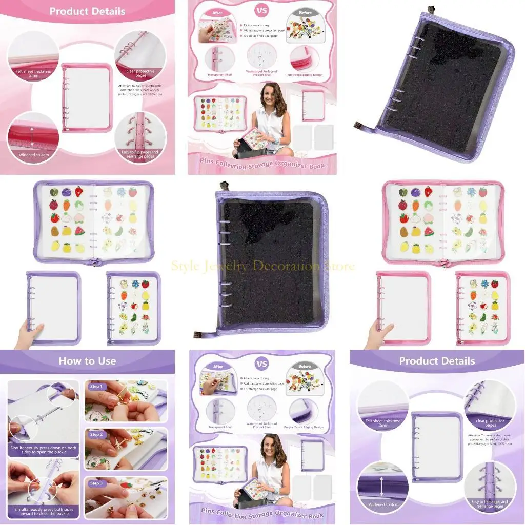 

D46E Premium Felt Storage Book Commemorative Badge organizers For Collectible Pins Medals Badges Safekeeping And Display