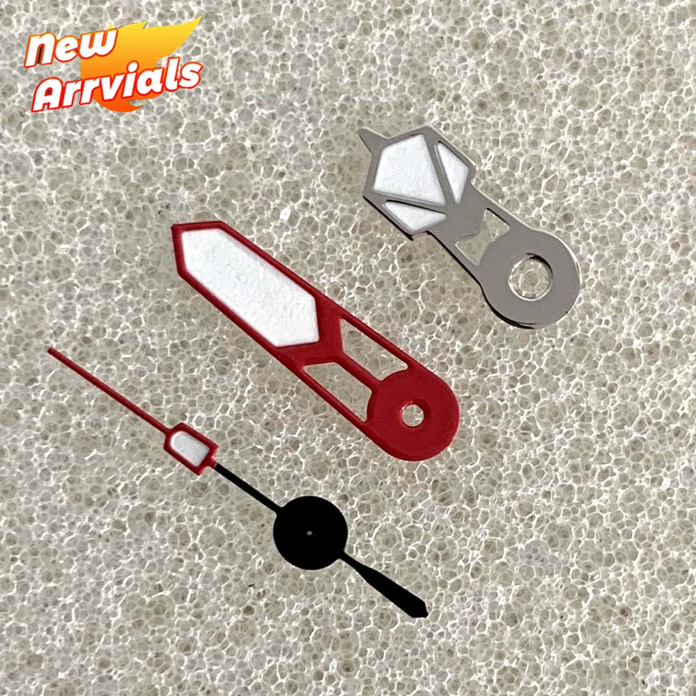 NH35 Horlogewijzers Rood Zilver Wijzers Groen Lichtgevende Naald Horloge Vervangende Onderdelen voor NH35 / NH34/ NH36/ 4R/ 7S/ NH70 Beweging